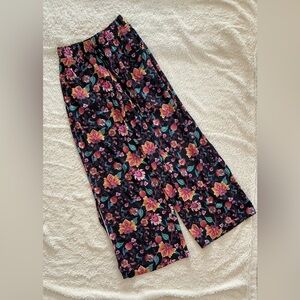 Floral Wide-Leg Swim cover Pants